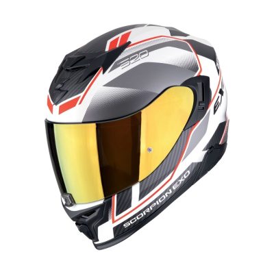 EXO-520 EVO AIR LENA Blanco mate-Plata-Rojo XS